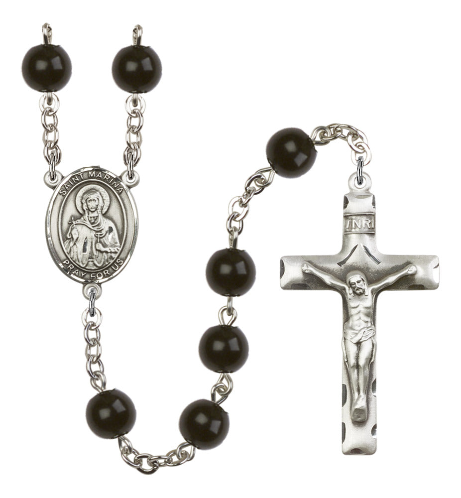 St. Marina Silver Plated Rosary for Men