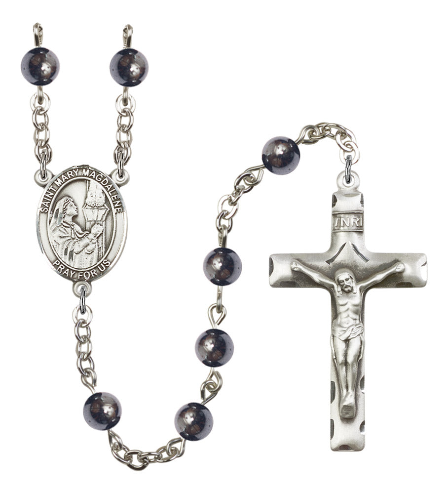 St. Mary Magdalene Silver Plated Rosary for Men