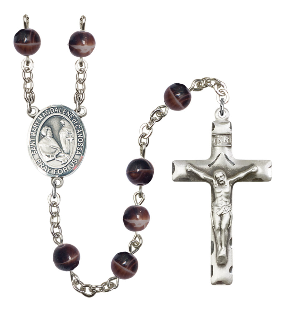 St. Mary Magdalene of Canossa Silver Plated Rosary for Men