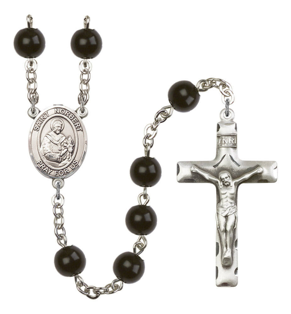 St. Norbert of Xanten Silver Plated Rosary for Men