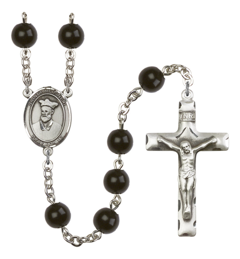 St. Philip Neri Silver Plated Rosary for Men
