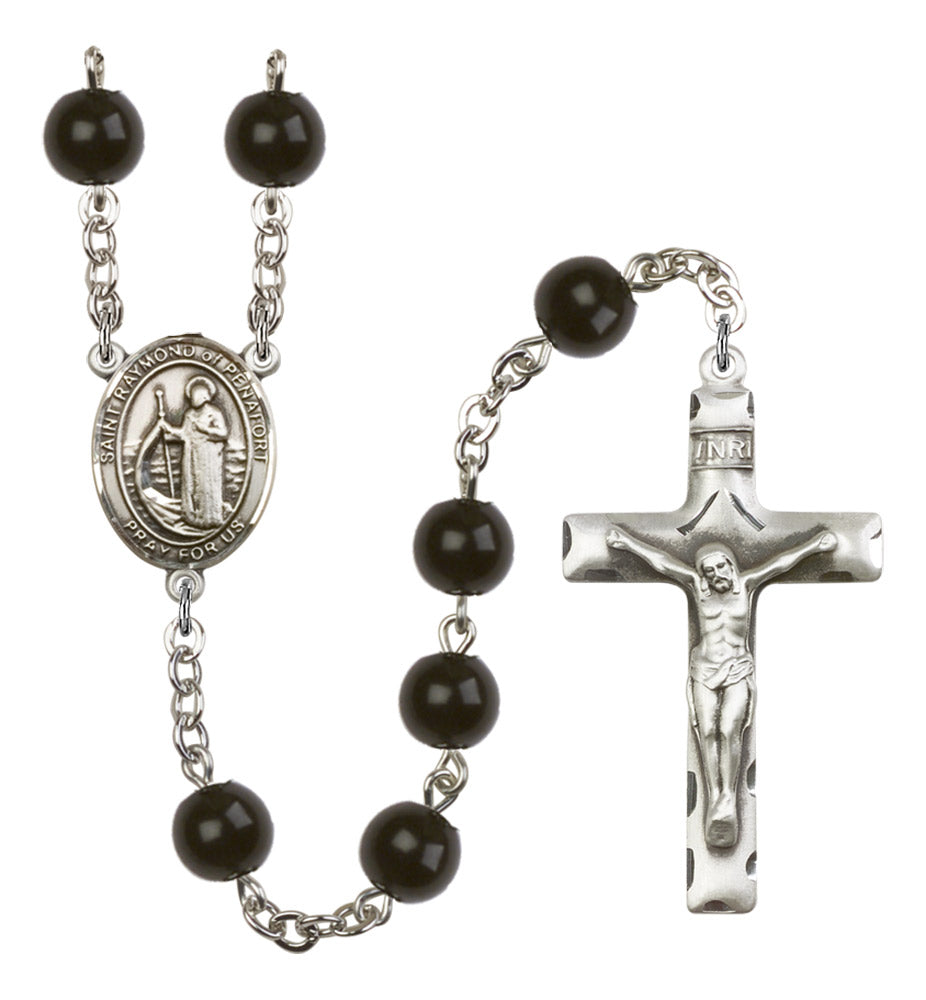 St. Raymond of Penafort Silver Plated Rosary for Men