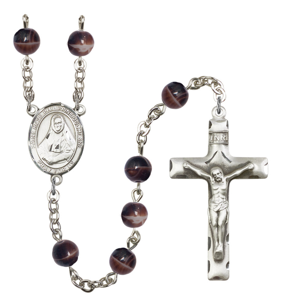 St. Rose Philippine Duchesne Silver Plated Rosary for Men