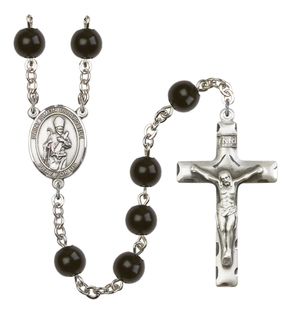 St. Simon the Apostle Silver Plated Rosary for Men