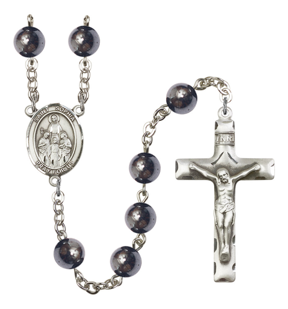 St. Sophia Silver Plated Rosary for Men