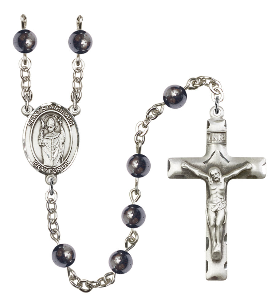 St. Stanislaus Silver Plated Rosary for Men