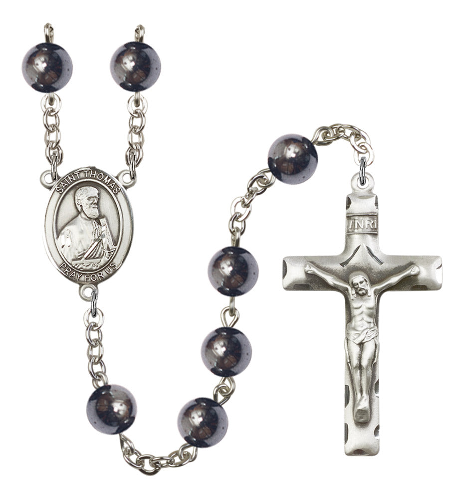St. Thomas the Apostle Silver Plated Rosary for Men