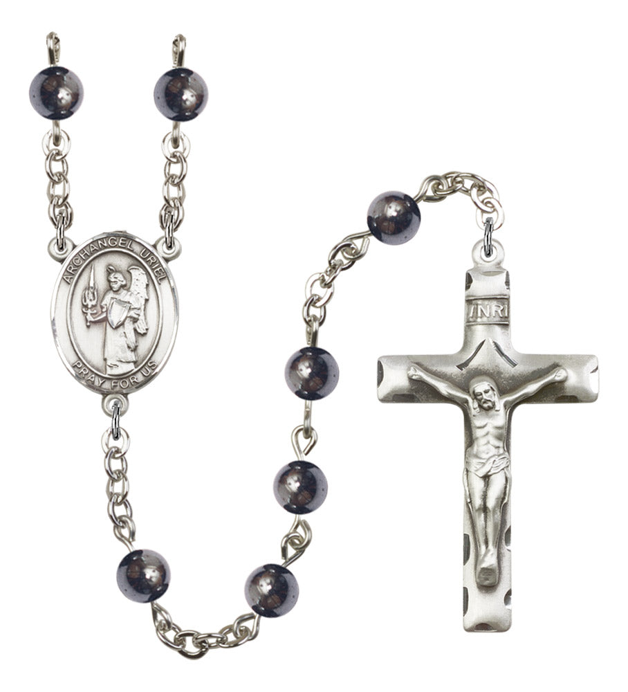 St. Uriel the Archangel Silver Plated Rosary for Men