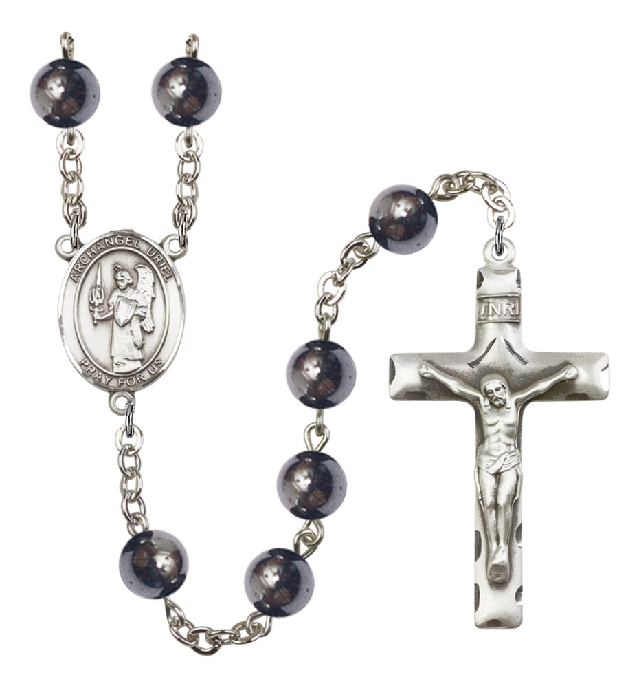 St. Uriel the Archangel Silver Plated Rosary for Men