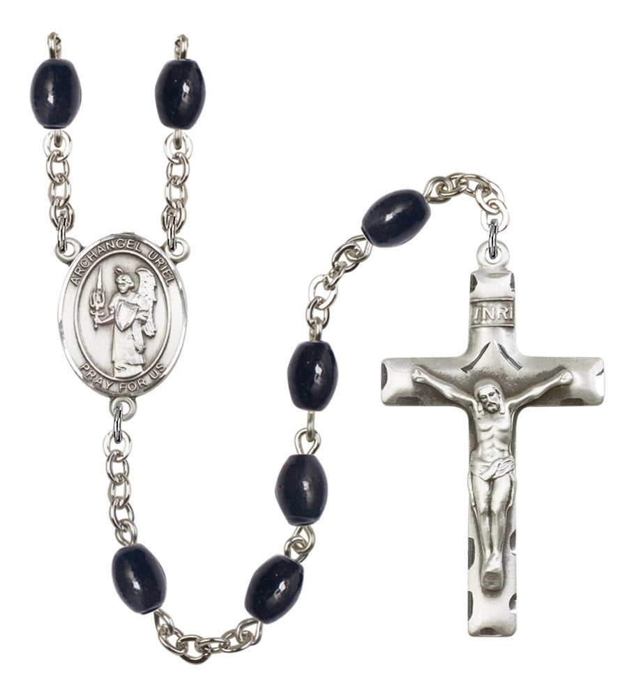 St. Uriel the Archangel Silver Plated Rosary for Men