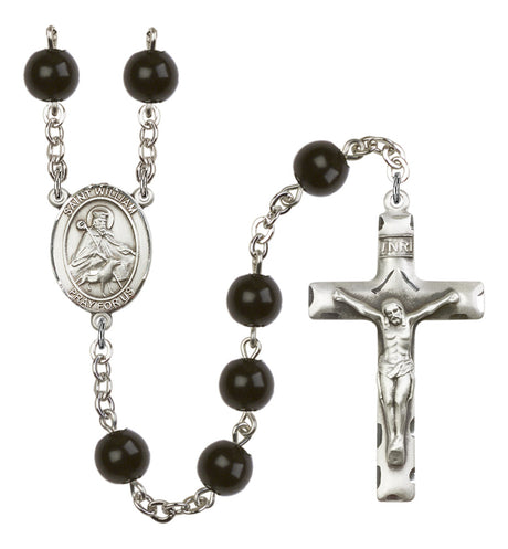 St. William of Rochester Silver Plated Rosary for Men