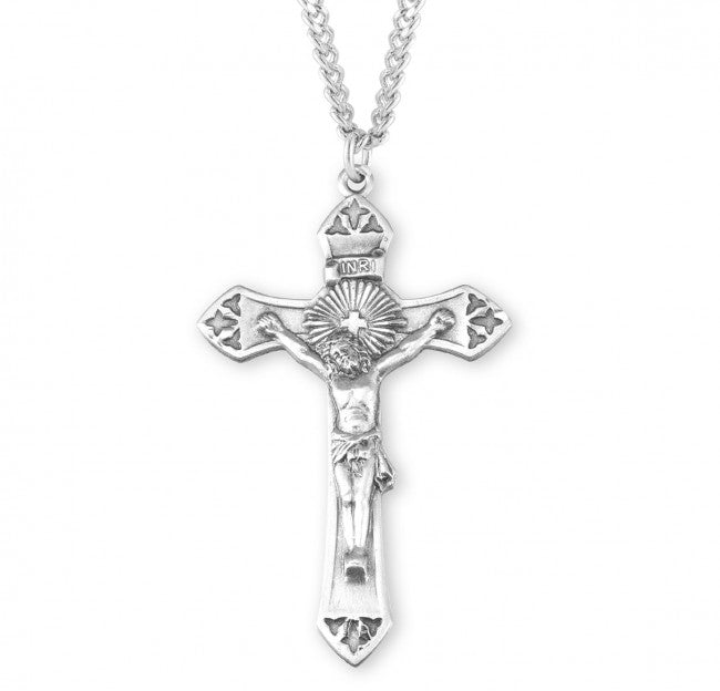 Tri-Tip Crucifix Necklace for Men