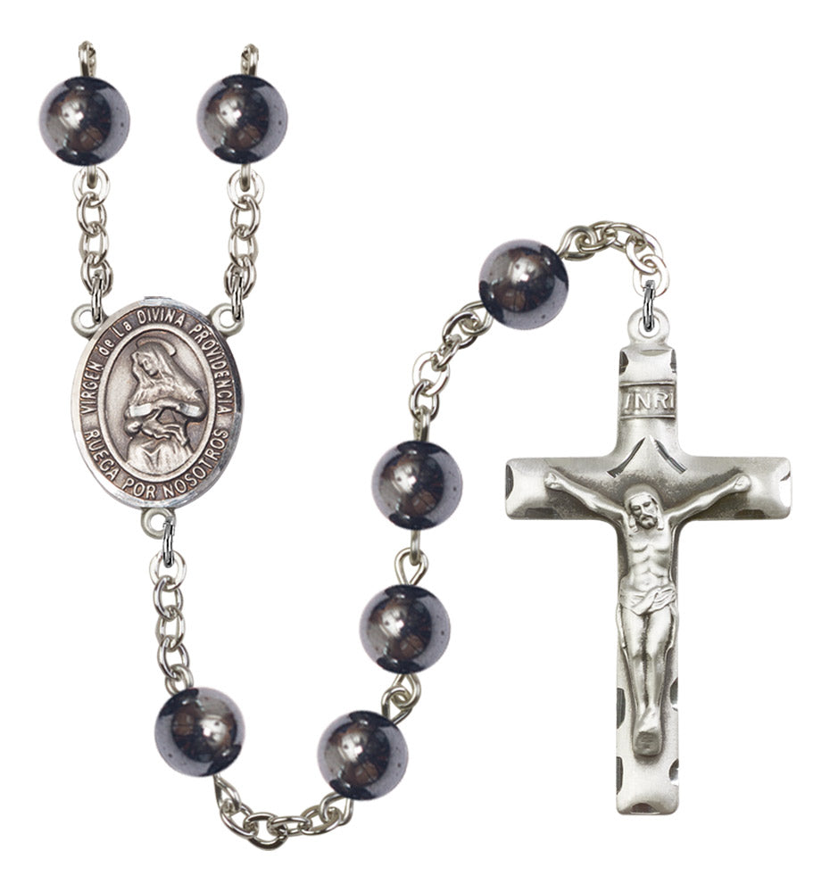 Virgen de la Divina Providencia Silver Plated Rosary for Men