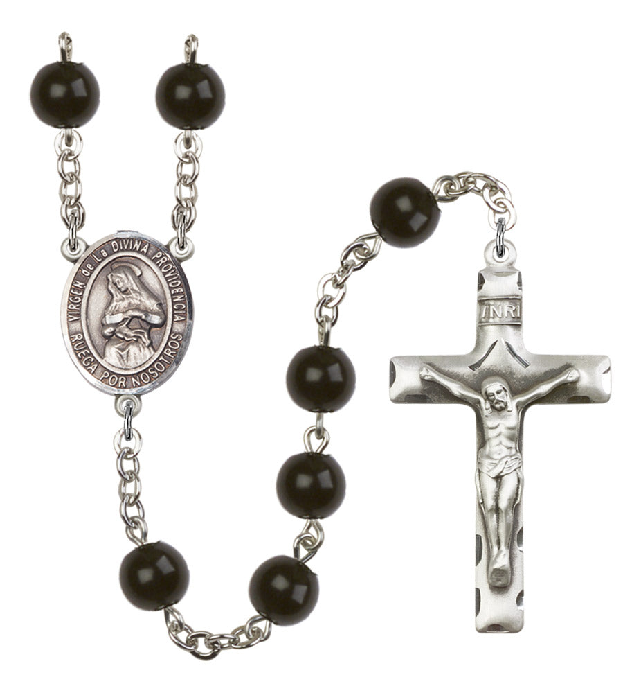 Virgen de la Divina Providencia Silver Plated Rosary for Men
