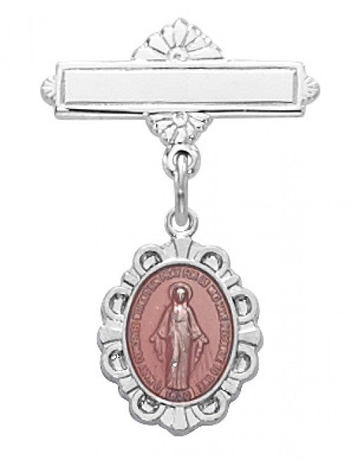 Miraculous Baby Pin - Sterling Silver and Pink