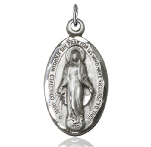 Oval Elongated Miraculous Medal for Women