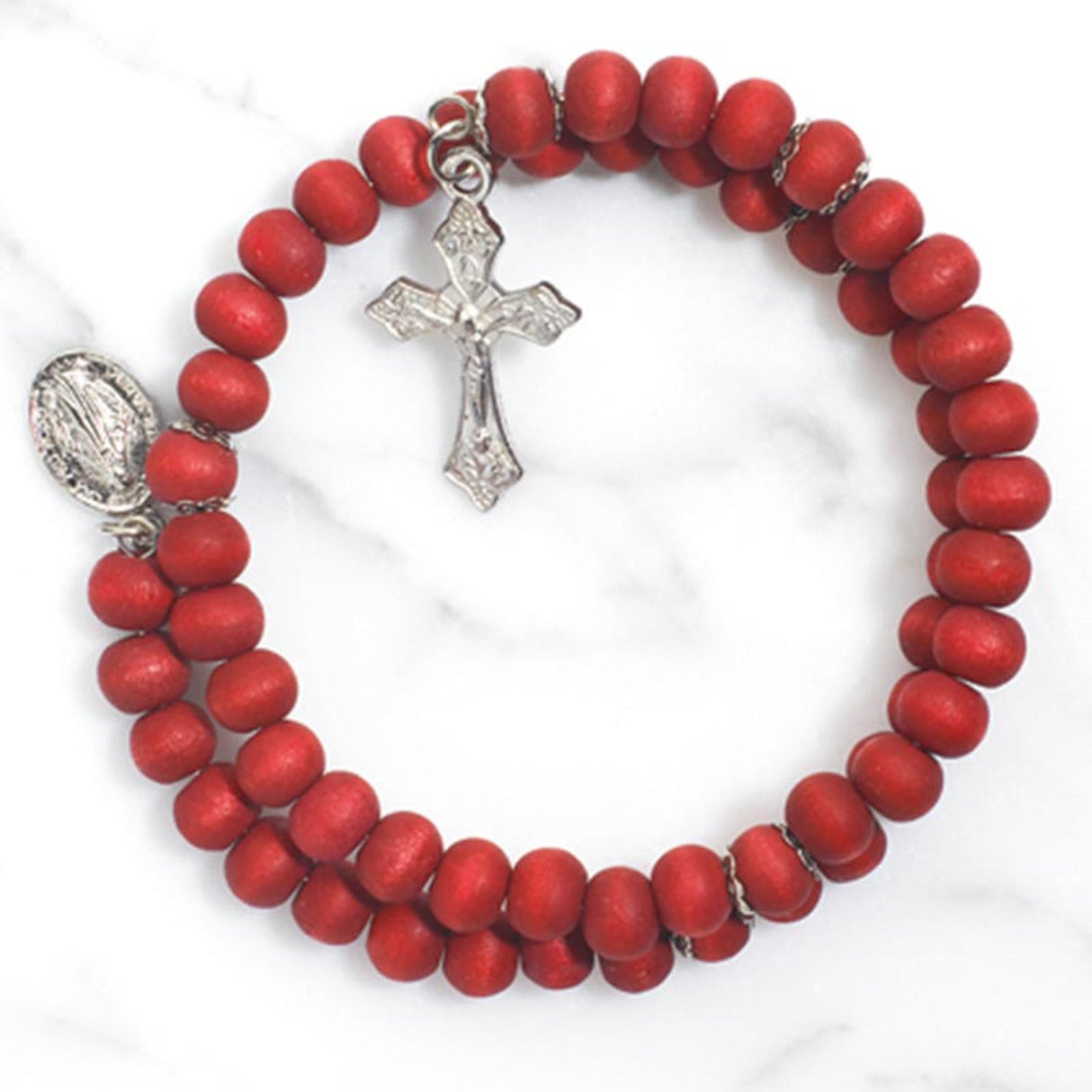 Rose Scented Wrap Style Rosary Bracelet
