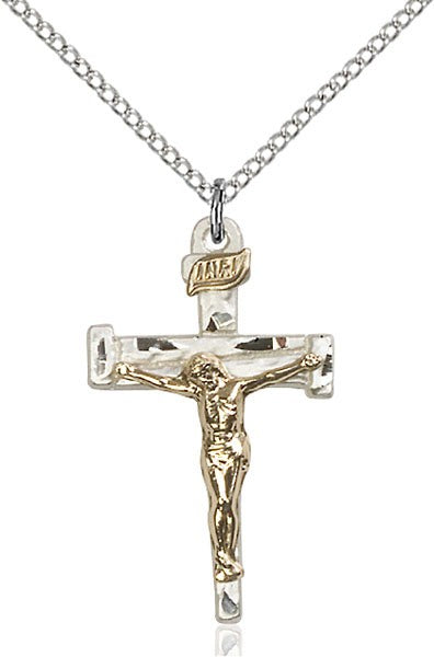Nail Crucifix Pendant Two-Tone for Women