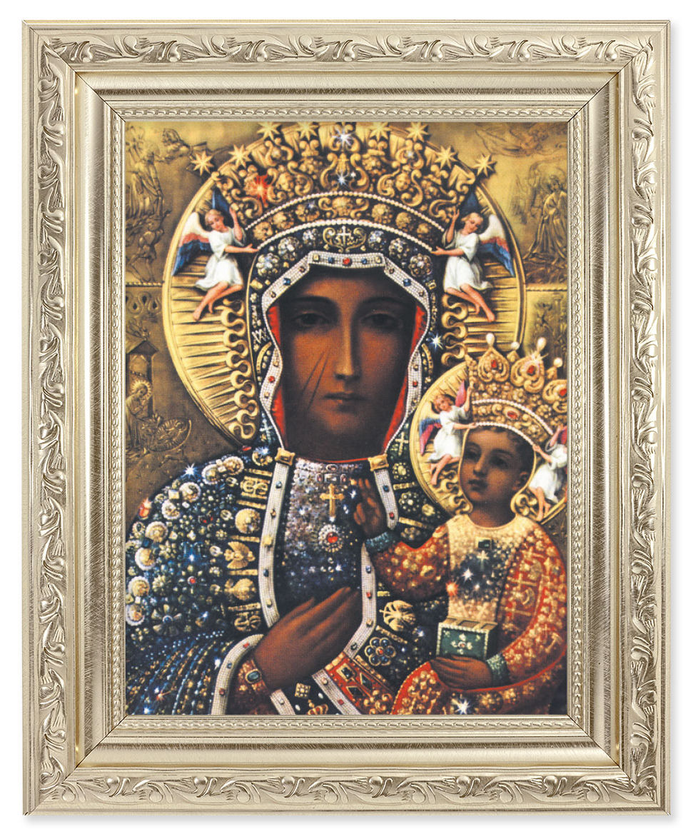 Our Lady of Czestochowa 6x8 Print Under Glass
