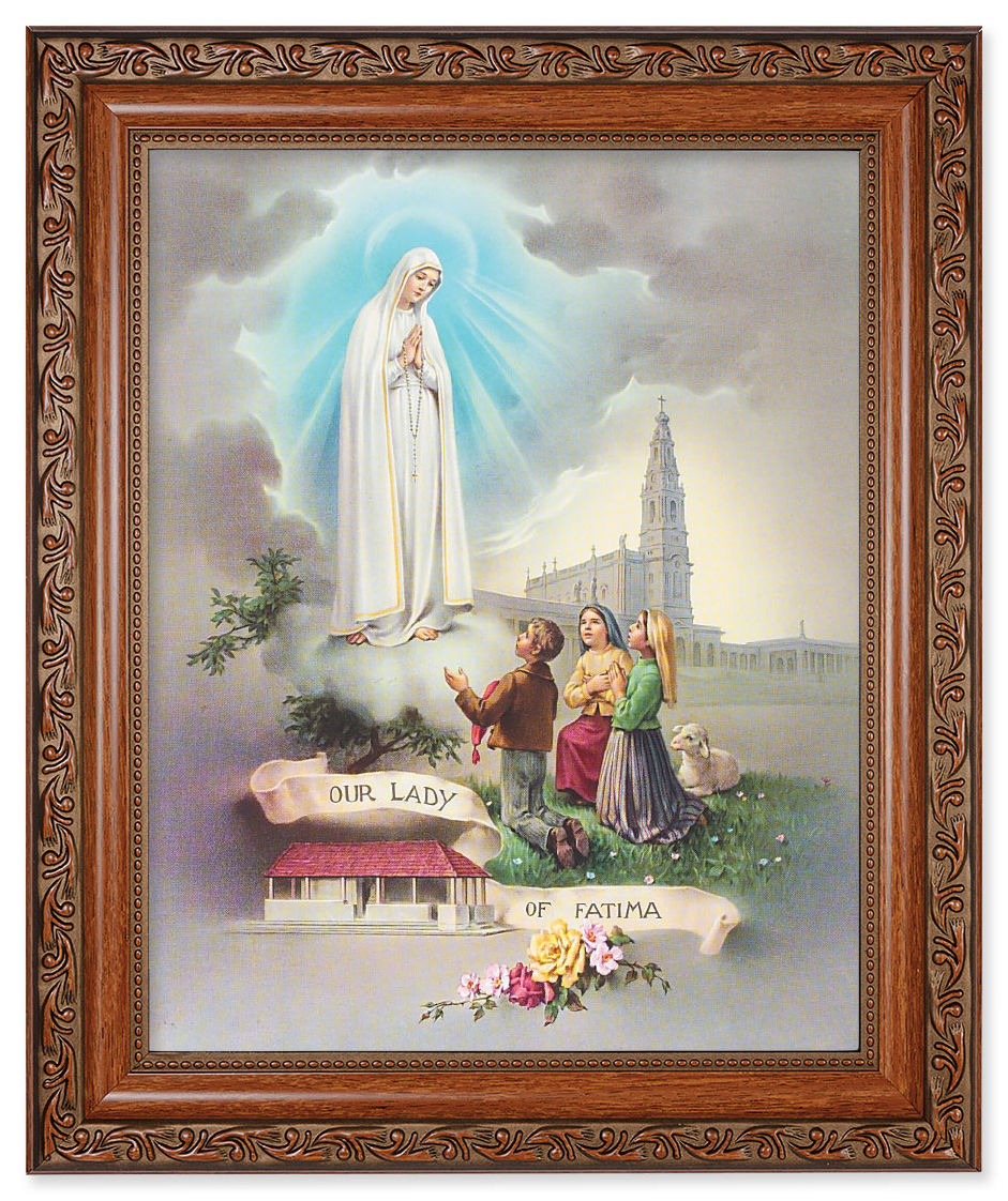 Our Lady of Fatima 8x10 Framed Print Under Glass