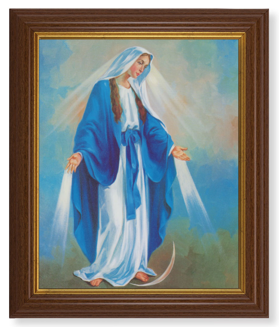Our Lady of Grace 8x10 Textured Artboard Dark Walnut Frame