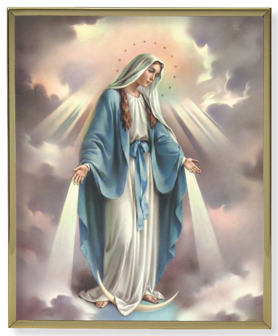 Our Lady of Grace Gold Trim Plaque