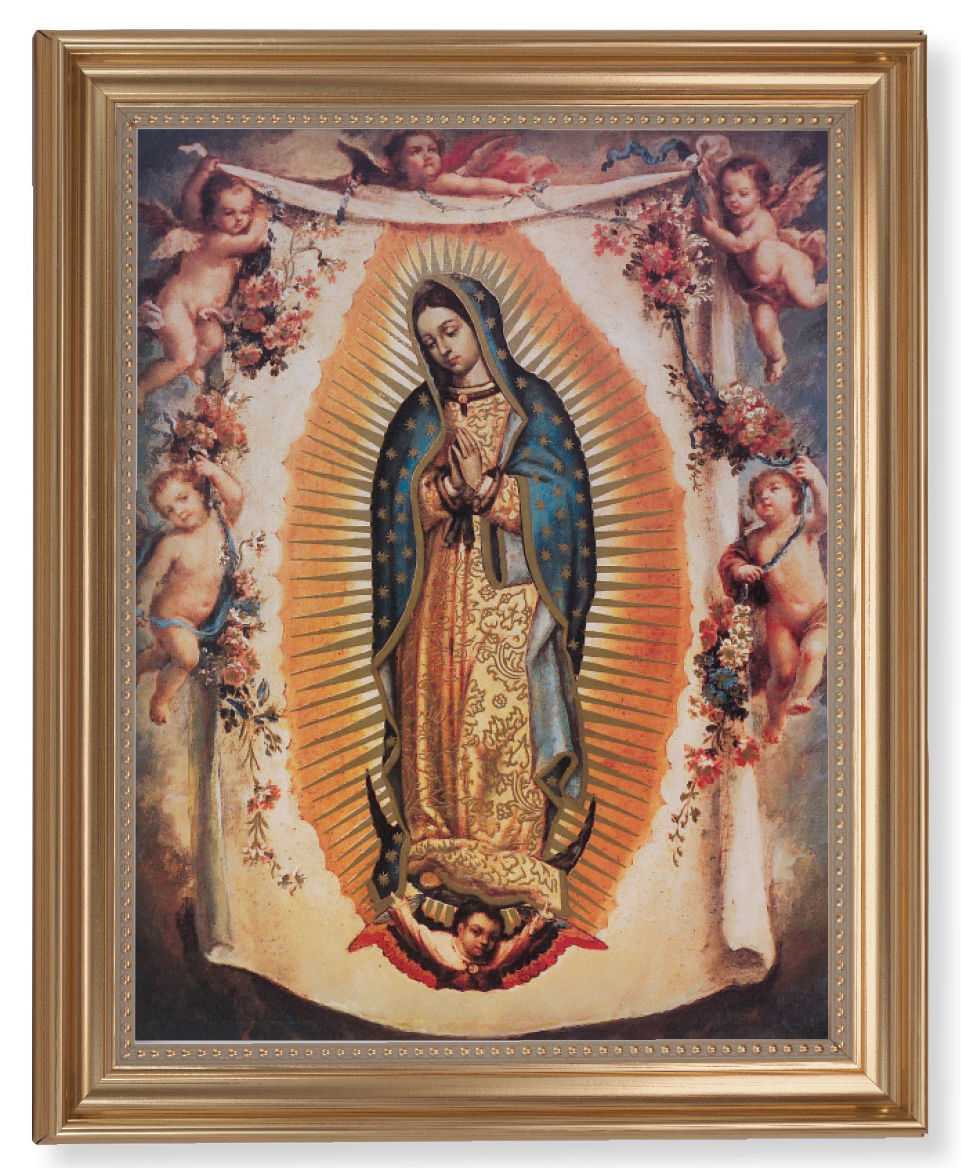Our Lady of Guadalupe with Angels 11x14 Framed Print Artboard