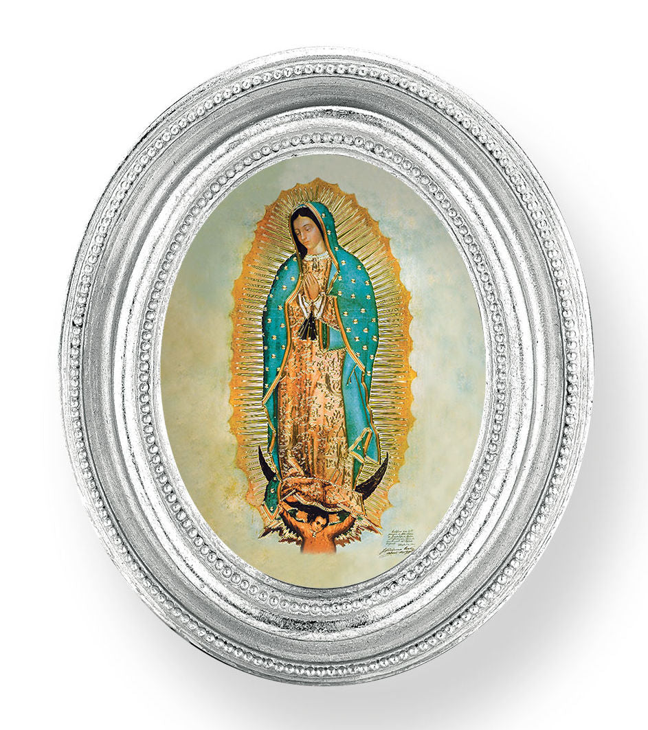 Our Lady of Guadalupe Small 4.5 Inch Oval Framed Print