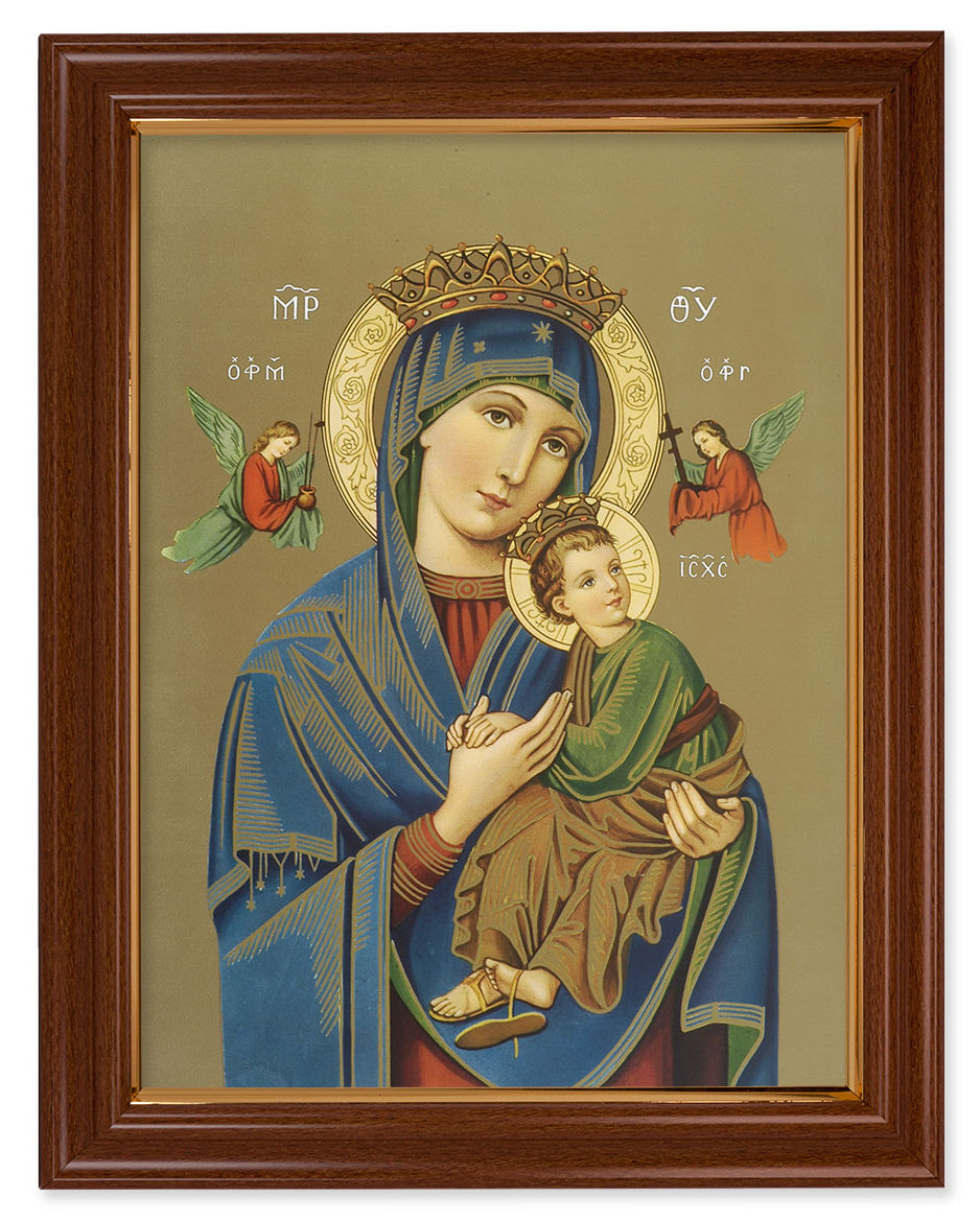 Our Lady of Perpetual Help Icon 12x16 Framed Print Artboard