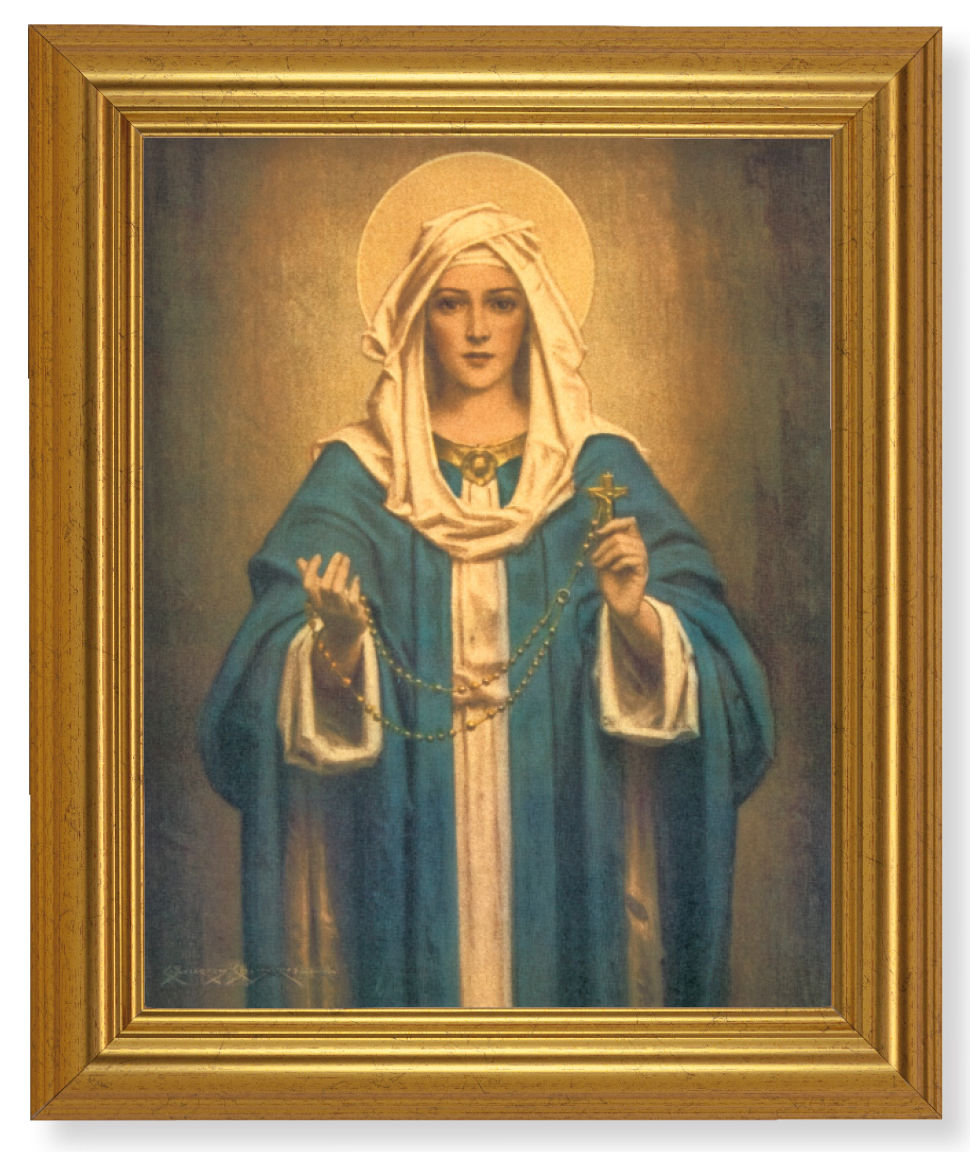Our Lady of the Rosary 8x10 Framed Print Under Glass