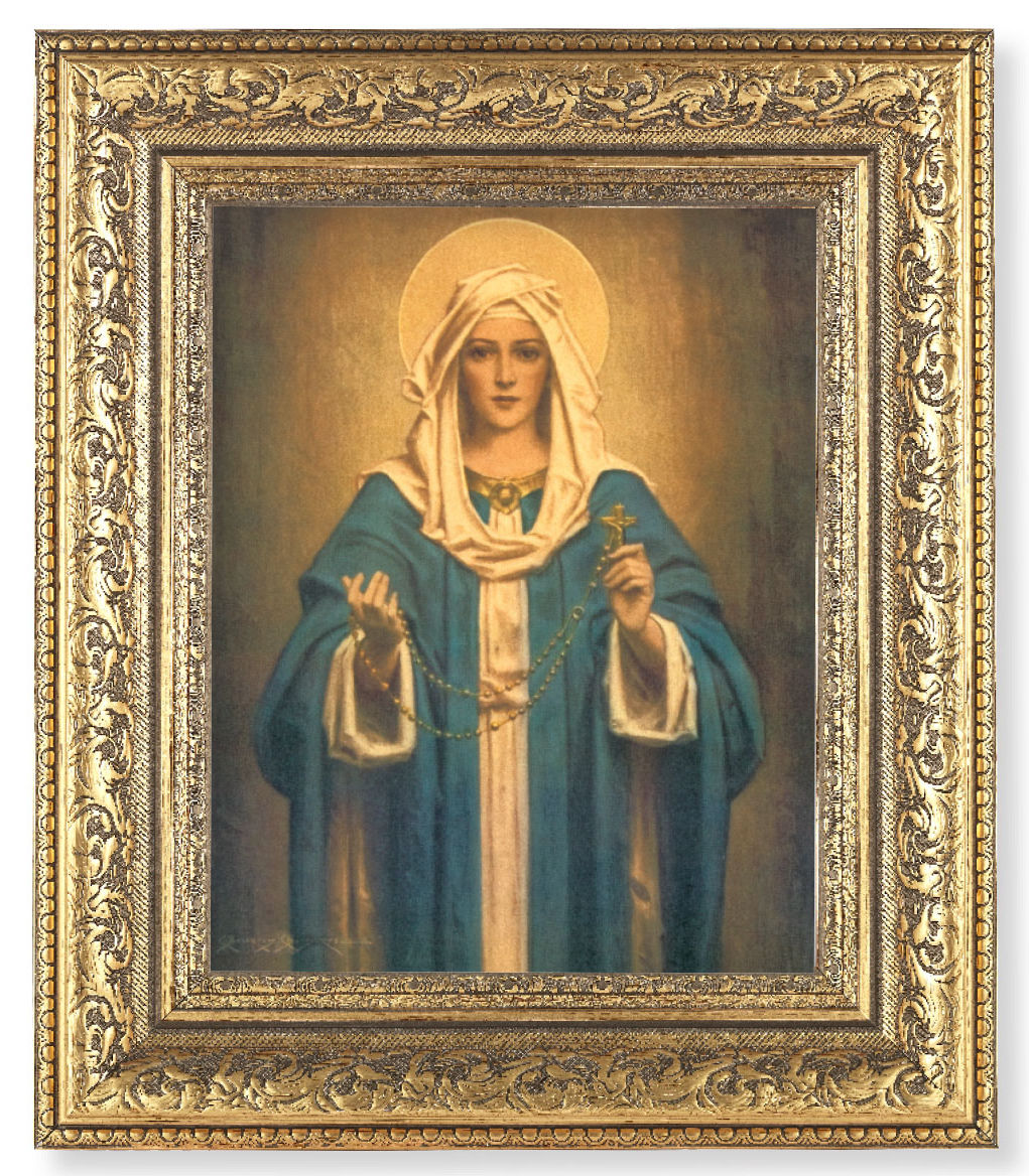 Our Lady of the Rosary 8x10 Framed Print Under Glass