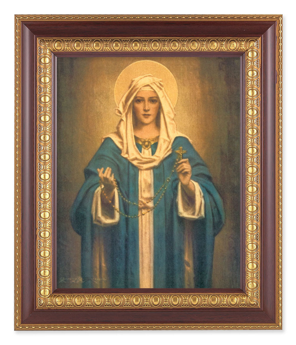 Our Lady of the Rosary 8x10 Framed Print Under Glass