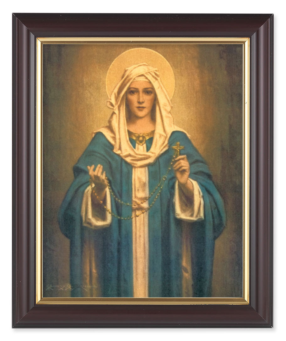 Our Lady of the Rosary 8x10 Framed Print Under Glass