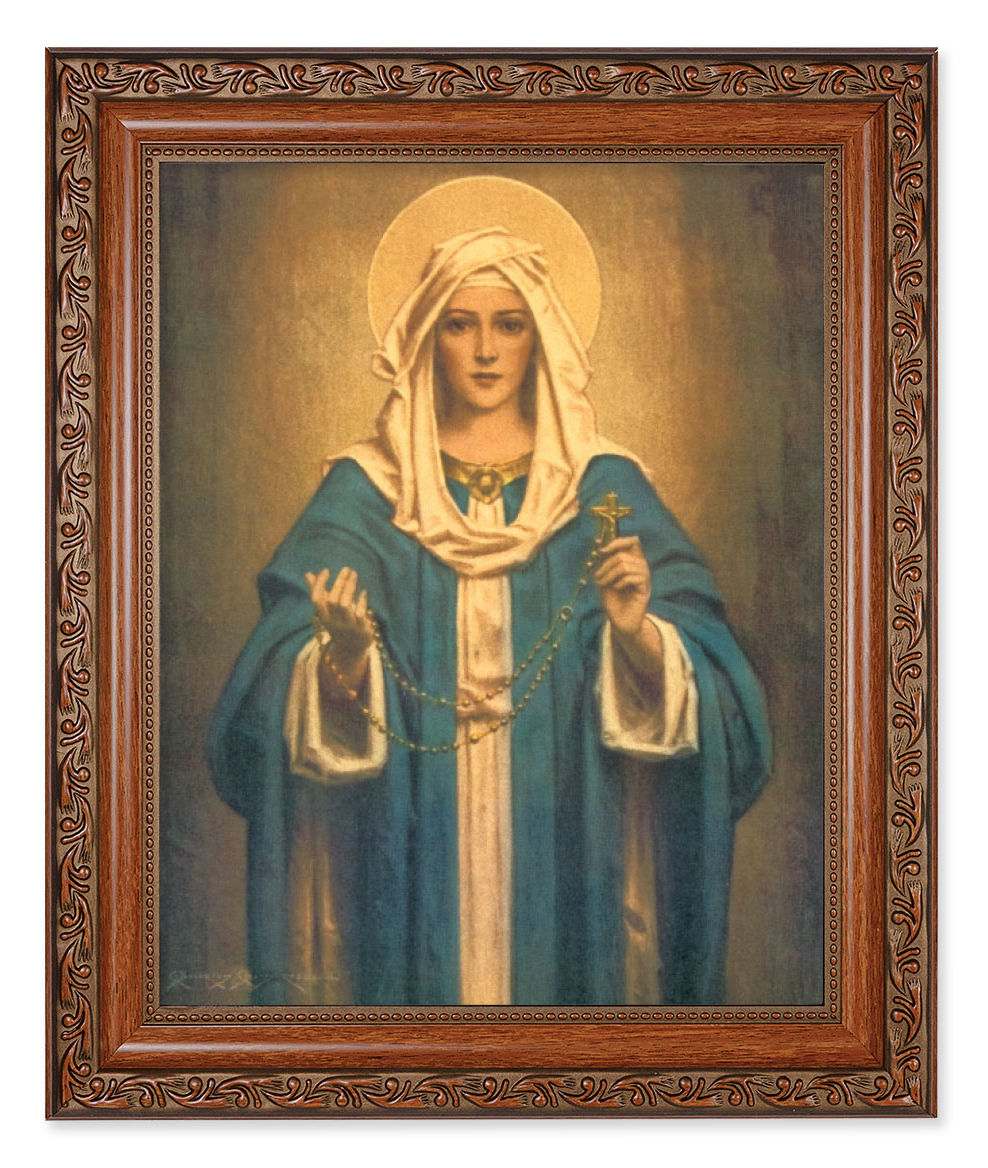 Our Lady of the Rosary 8x10 Framed Print Under Glass