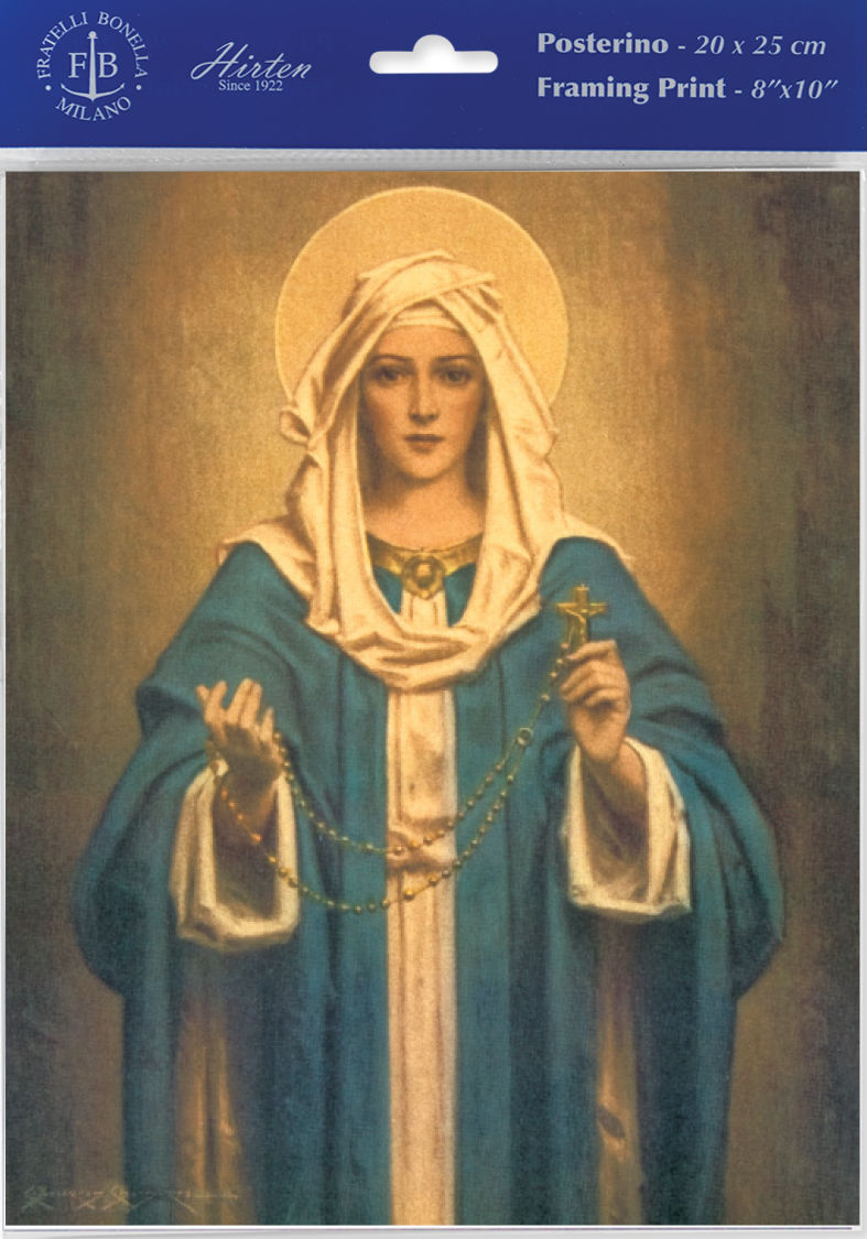 Our Lady of the Rosary Print - Sold in 3 Per Pack