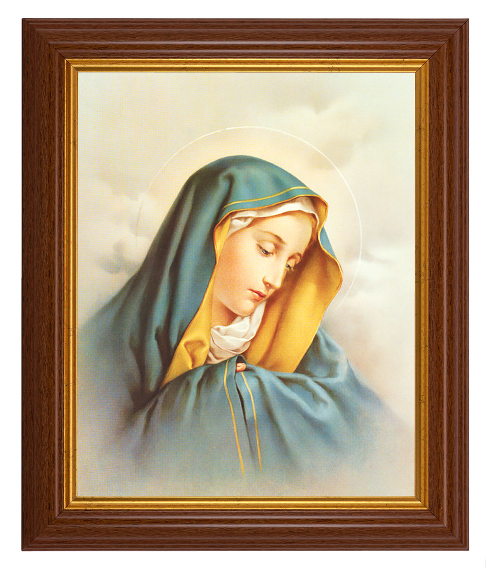 Our Lady of Sorrows 8x10 Textured Artboard Dark Walnut Frame
