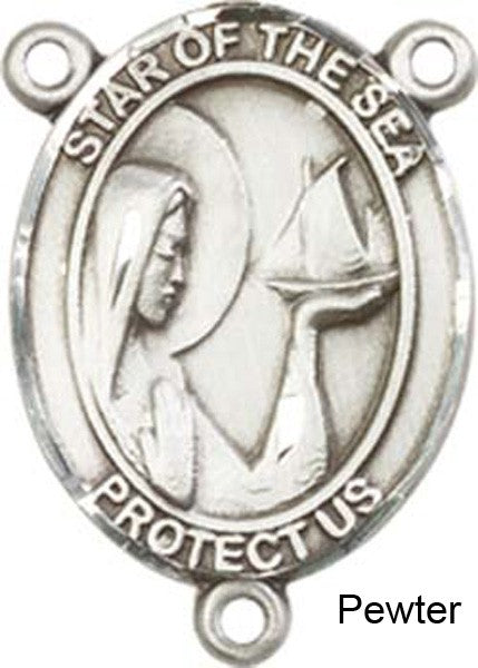 Our Lady of the Sea Rosary Centerpiece Sterling Silver or Pewter