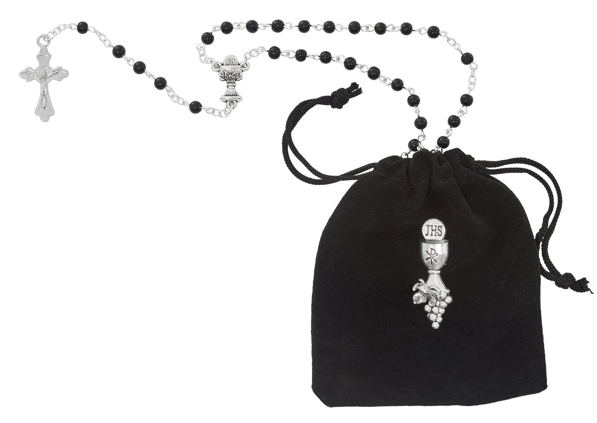 Boys First Communion Rosary and Pin Set