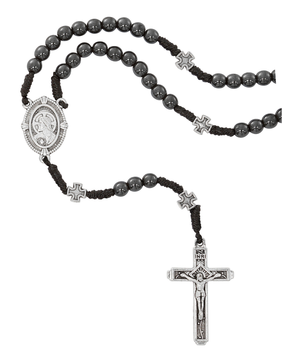 Hematite Corded Rosary