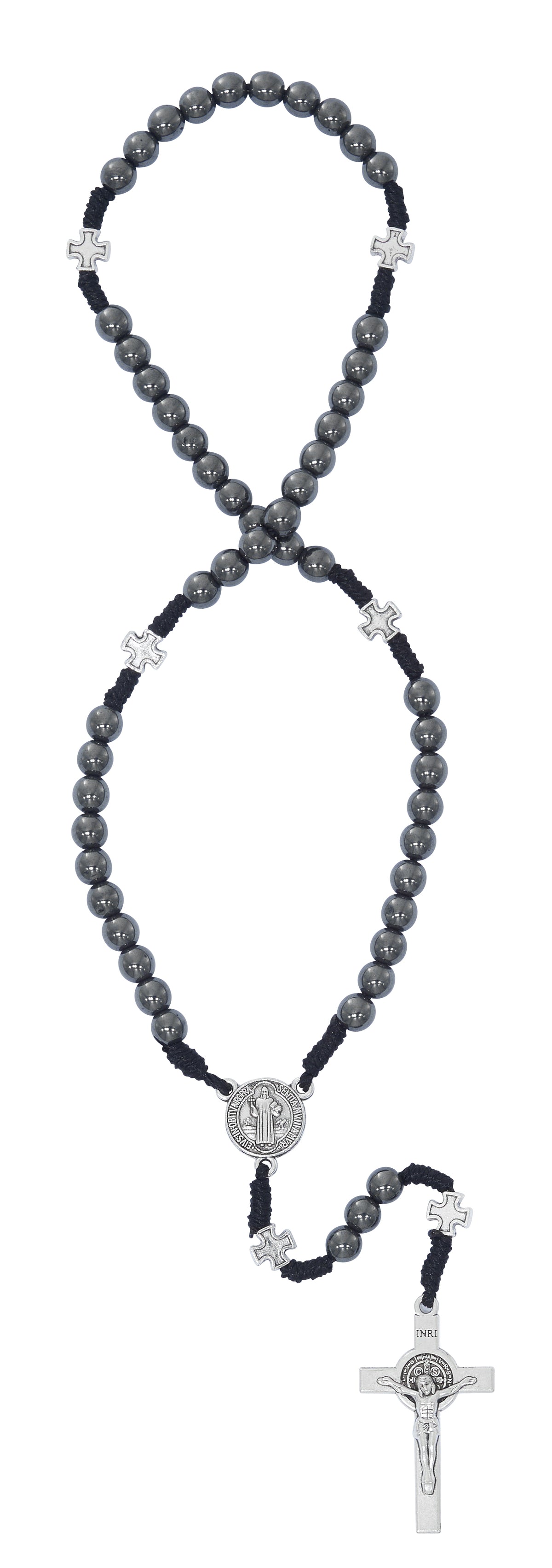 Hematite Corded Rosary
