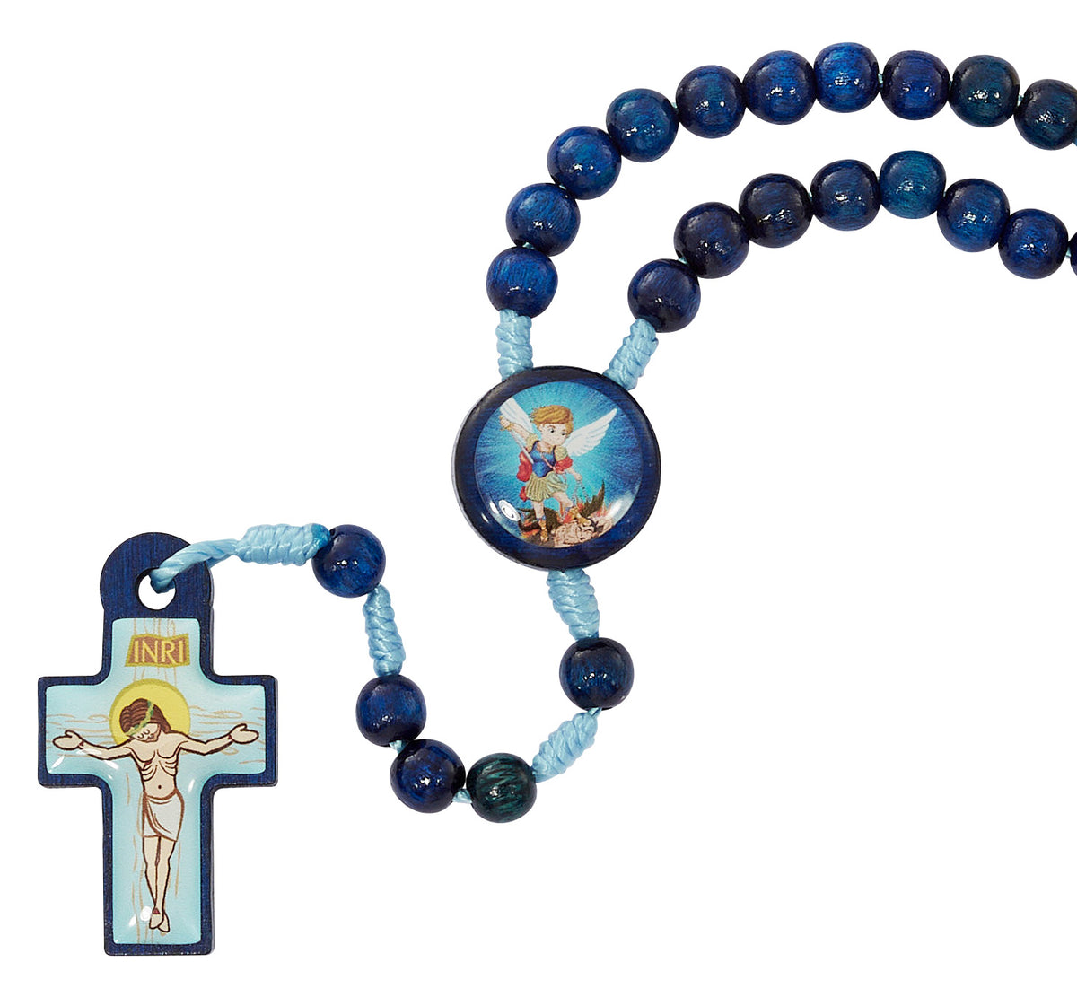 Kids Blue Wood Rosary