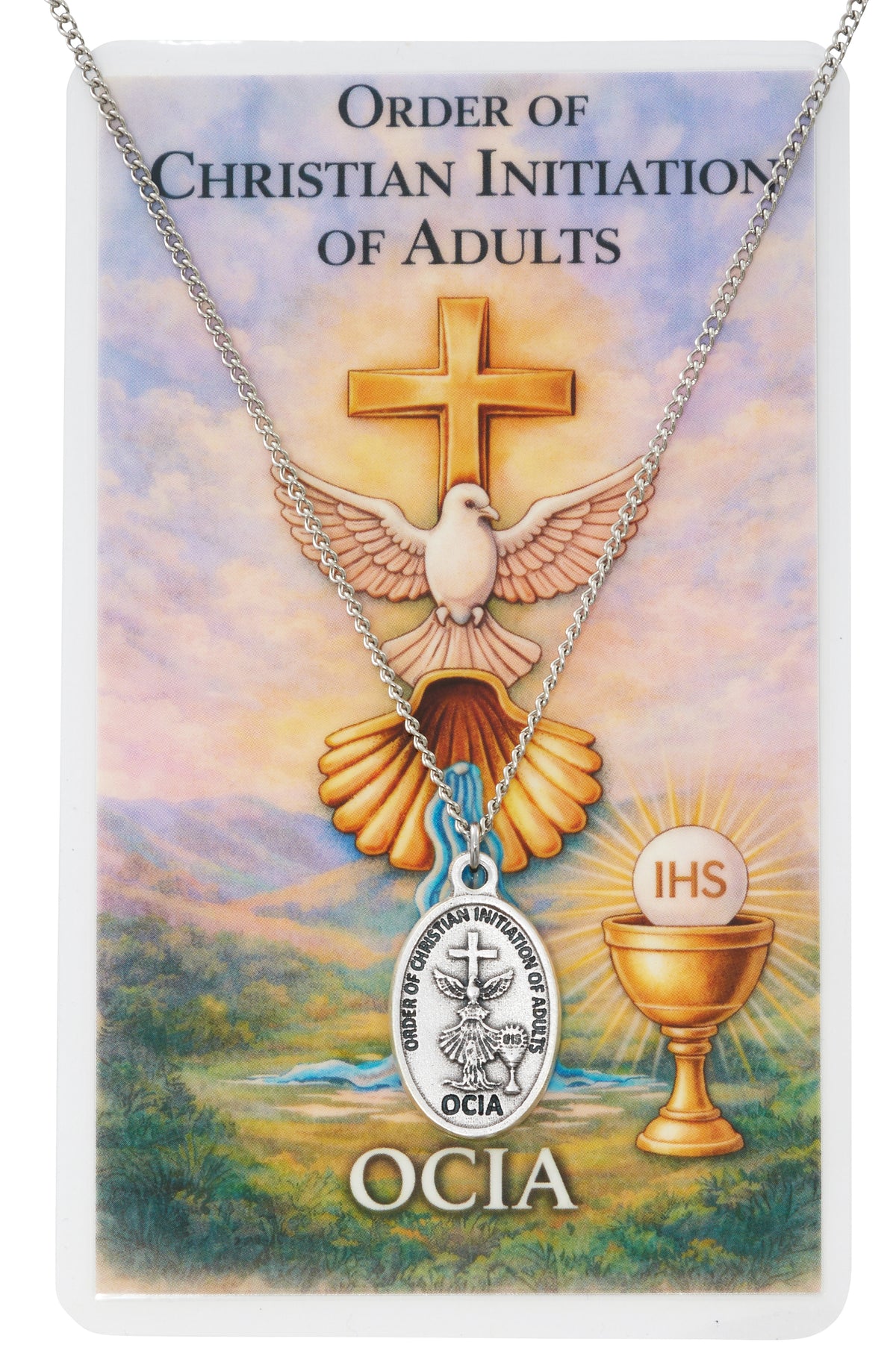 OCIA Medal Necklace with Prayer Card