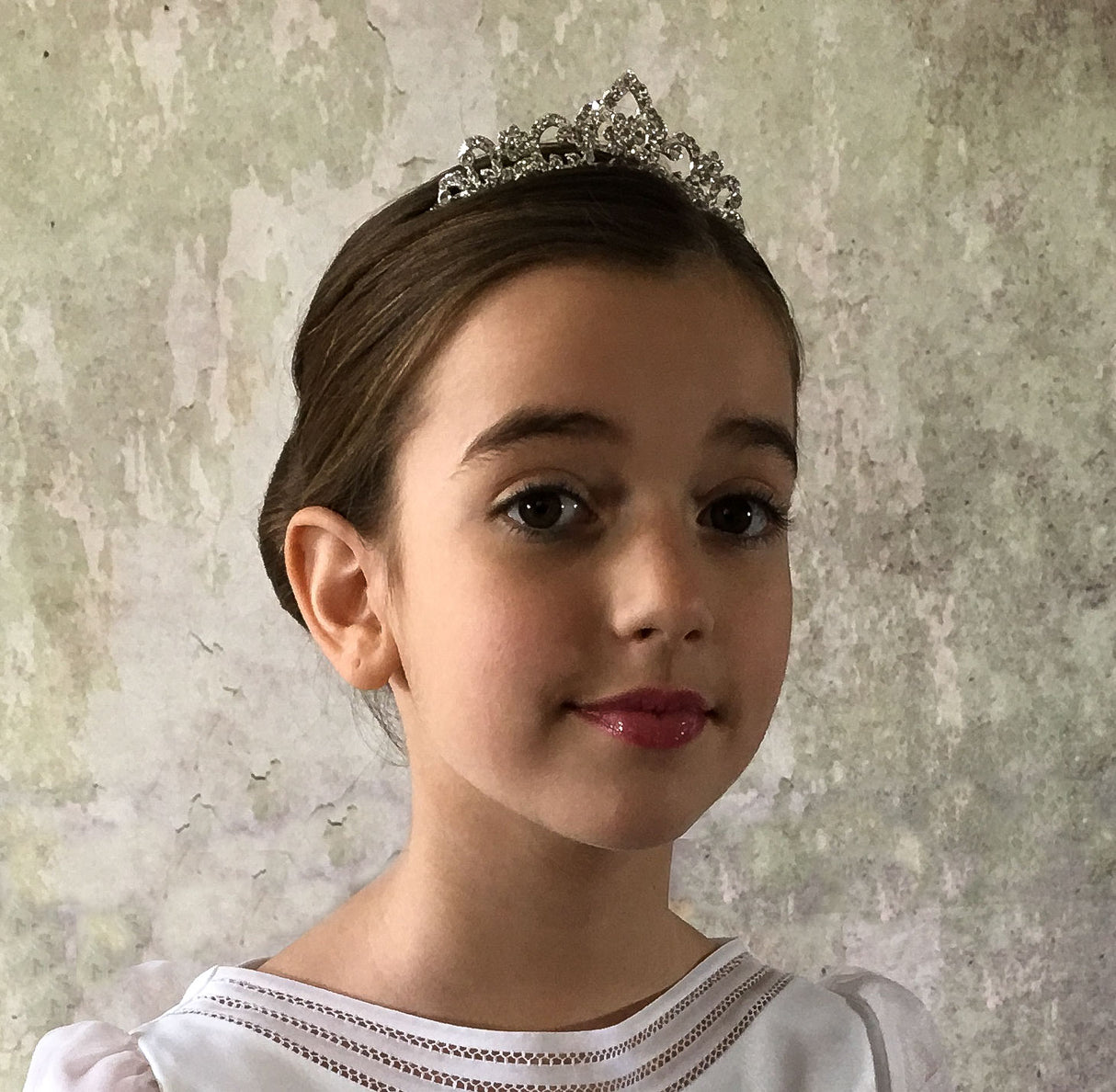 Petite Tiara with Floral Center for First Communion