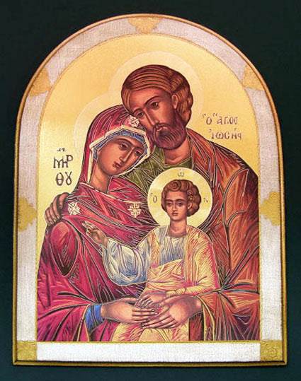 Holy Family Bell Shaped Plaque 23x31 Inches