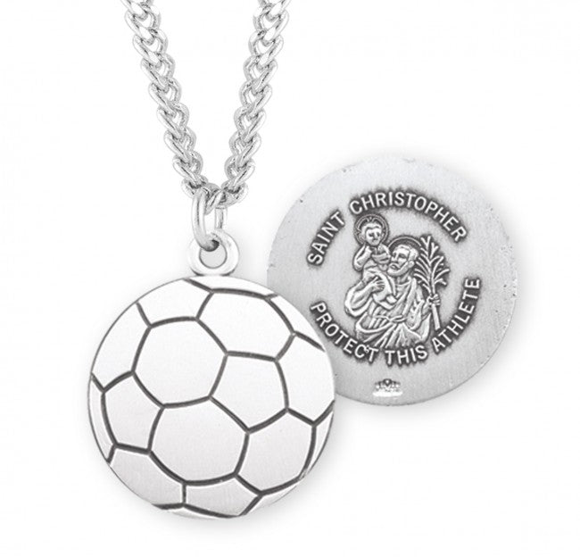 St. Christopher Soccer Sterling Silver Medal