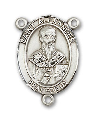St. Alexander Sauli Rosary Centerpiece Sterling Silver or Pewter