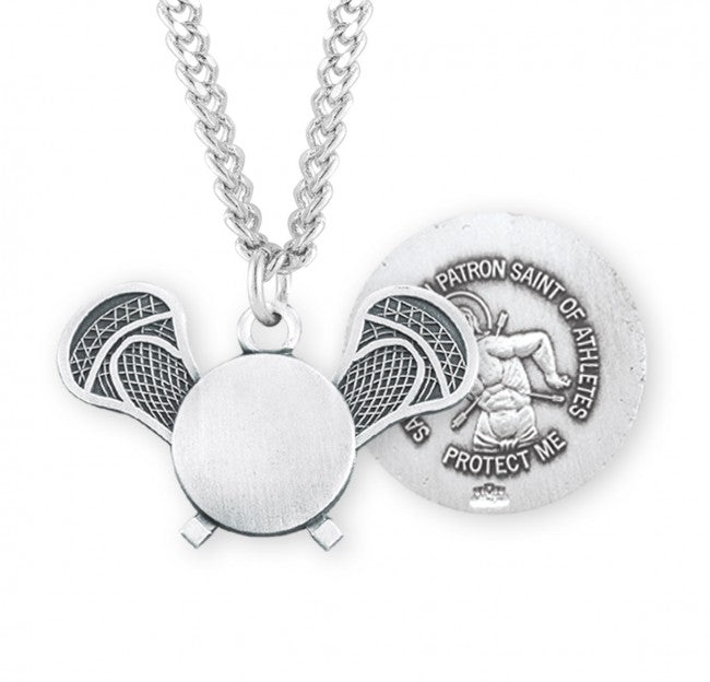 St. Sebastian Lacrosse Sterling Silver Medal