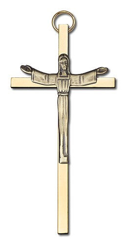 Contemporary Risen Christ Wall Crucifix 4"