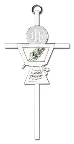 First Communion Chalice and Holy Host Wall Cross 6"
