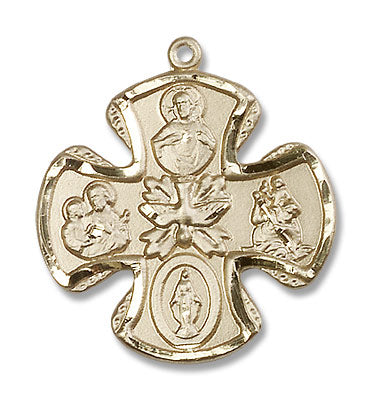5-Way Pendant with Thick Edges and Descending Dove